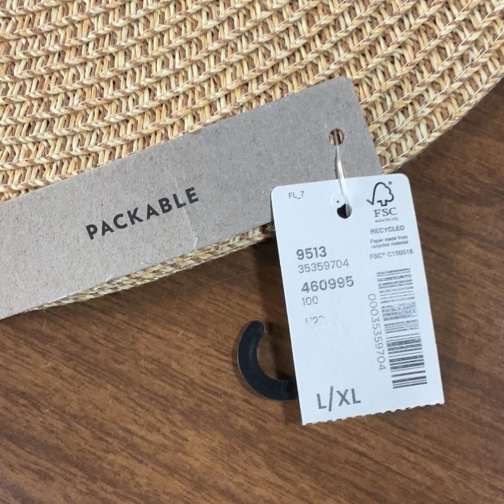 NWT Elegant Cream and Tan Women's Fedora Packable Hat NEW - Picture 6 of 6